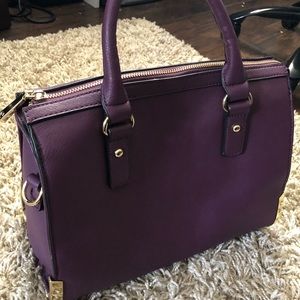 dark purple handbag
